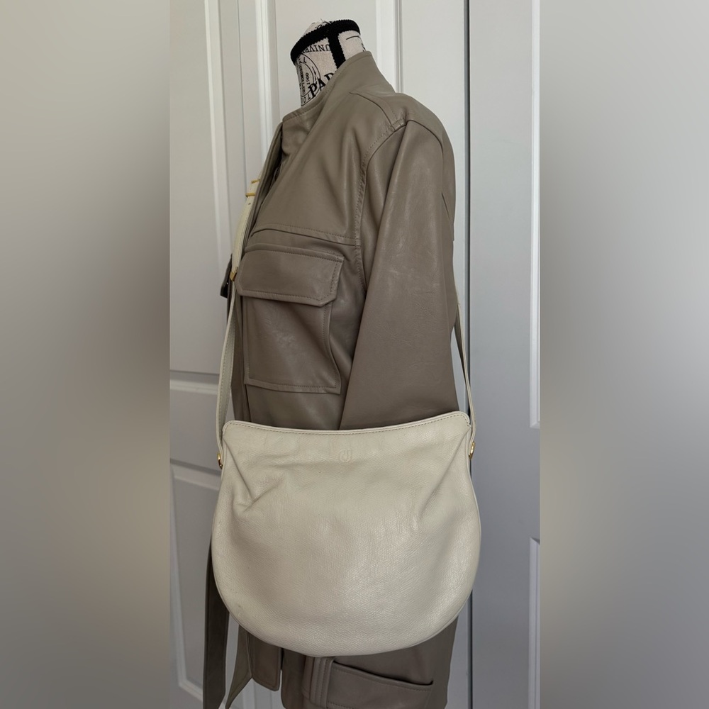 Vintage Charles Jordan sling/crossbody bag in white